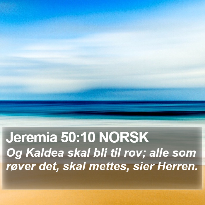 Jeremia 50:10 NORSK Bible Study