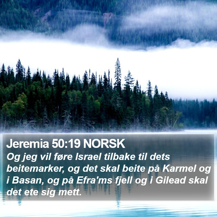 Jeremia 50:19 NORSK Bible Study