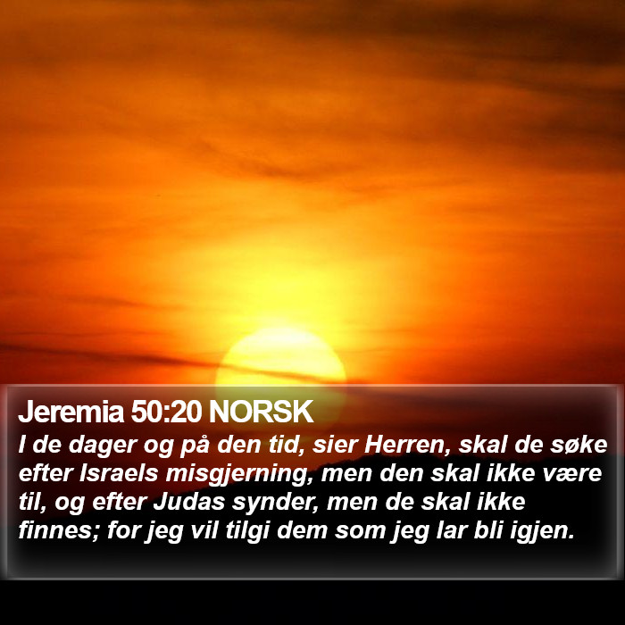 Jeremia 50:20 NORSK Bible Study