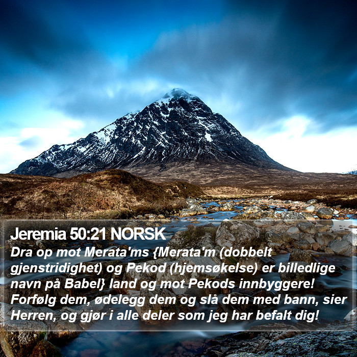 Jeremia 50:21 NORSK Bible Study