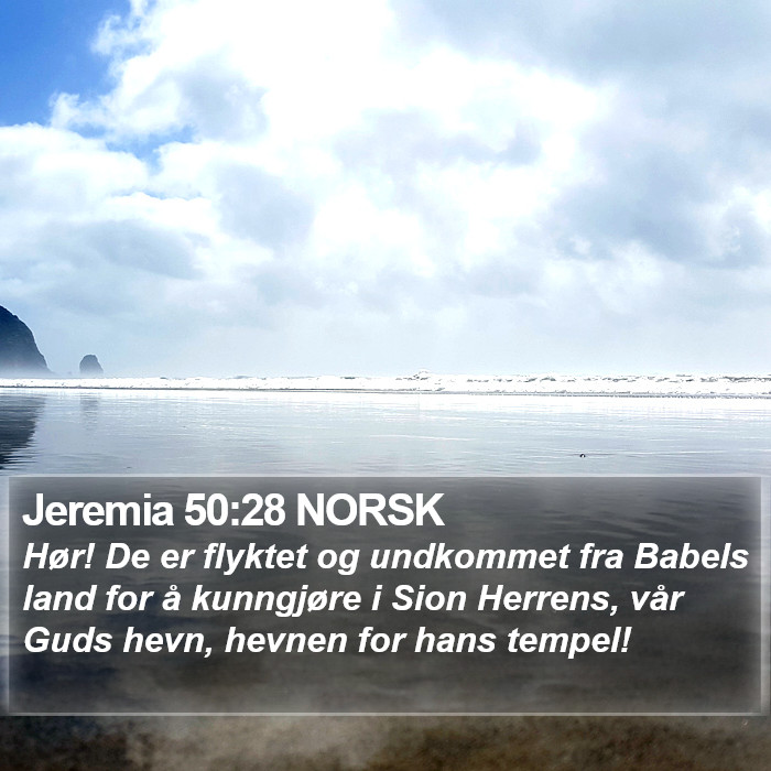 Jeremia 50:28 NORSK Bible Study