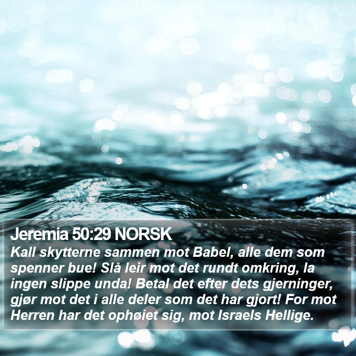 Jeremia 50:29 NORSK Bible Study