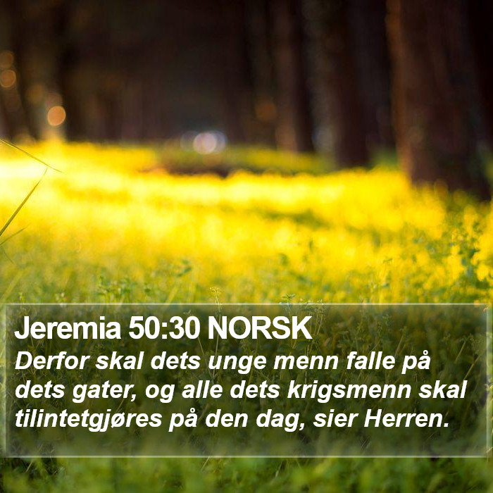 Jeremia 50:30 NORSK Bible Study