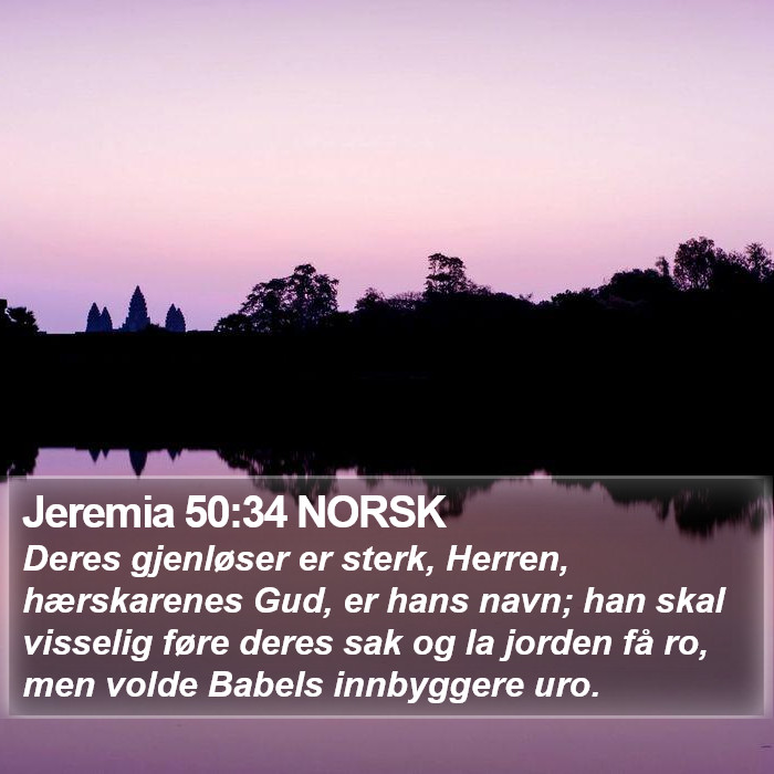 Jeremia 50:34 NORSK Bible Study