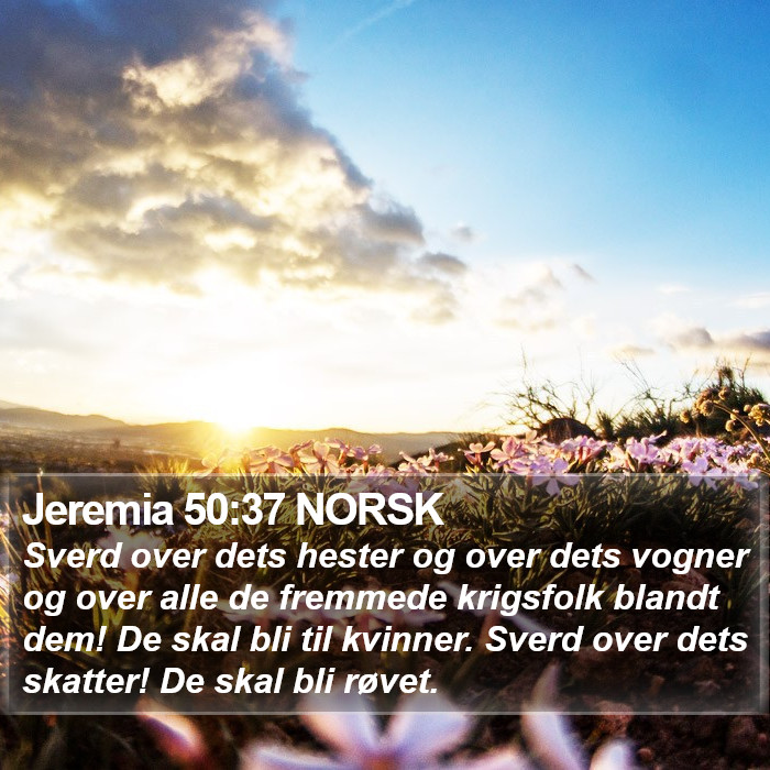 Jeremia 50:37 NORSK Bible Study