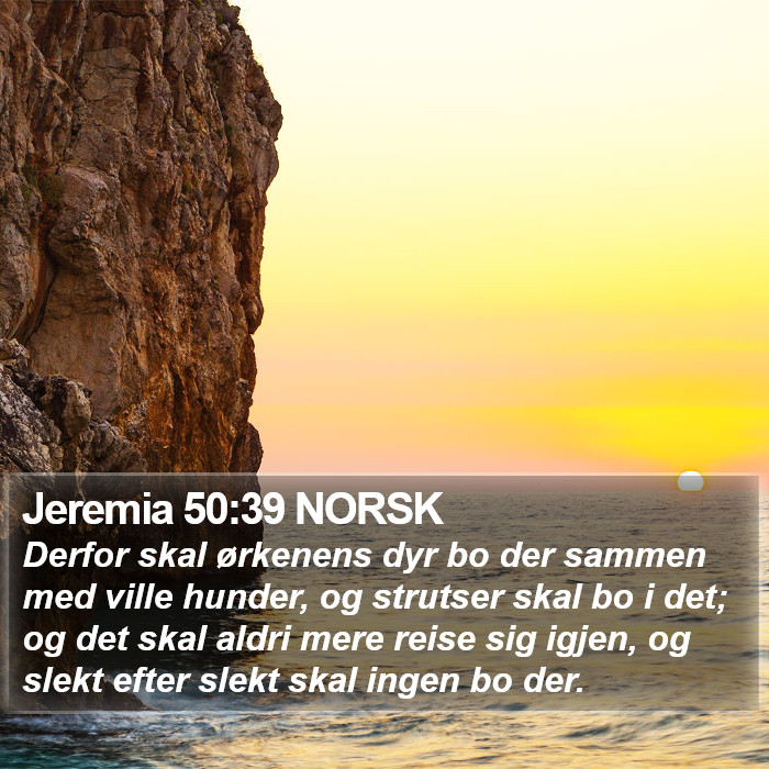 Jeremia 50:39 NORSK Bible Study