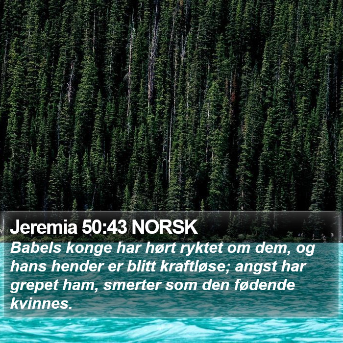 Jeremia 50:43 NORSK Bible Study