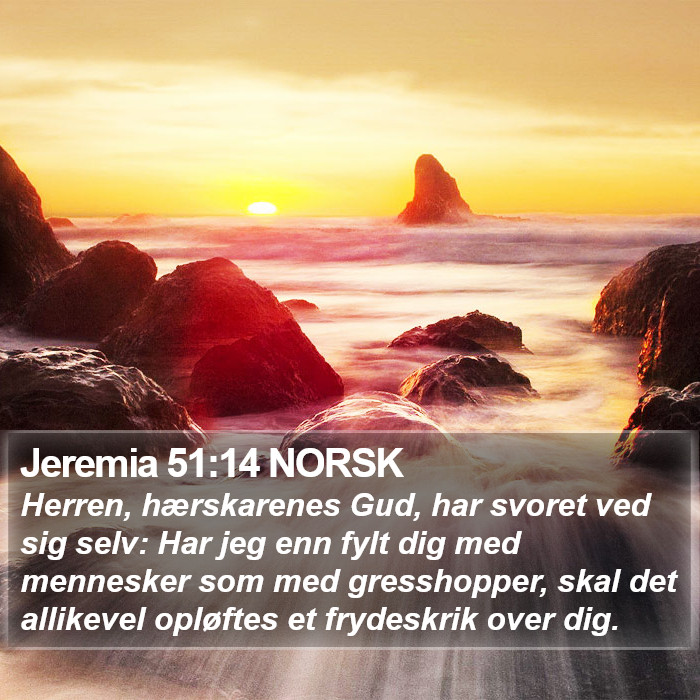 Jeremia 51:14 NORSK Bible Study