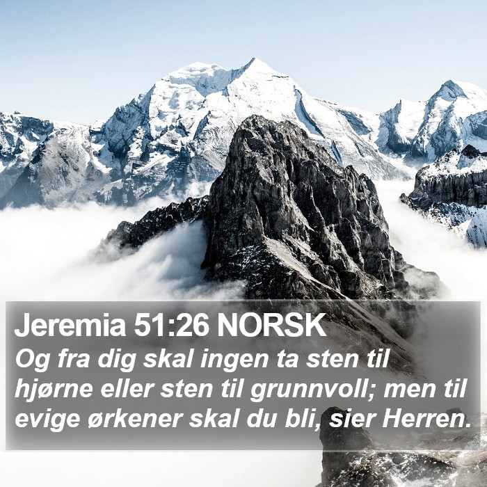 Jeremia 51:26 NORSK Bible Study