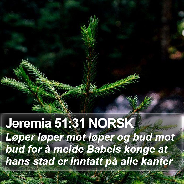 Jeremia 51:31 NORSK Bible Study