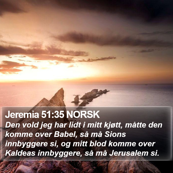 Jeremia 51:35 NORSK Bible Study