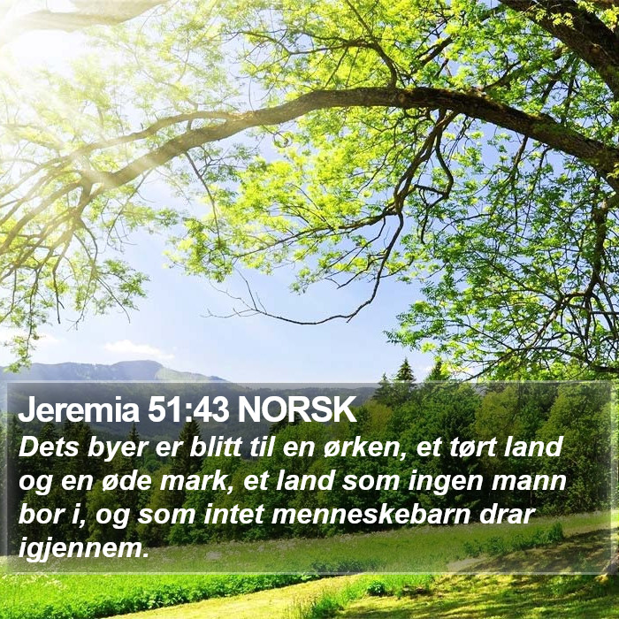 Jeremia 51:43 NORSK Bible Study