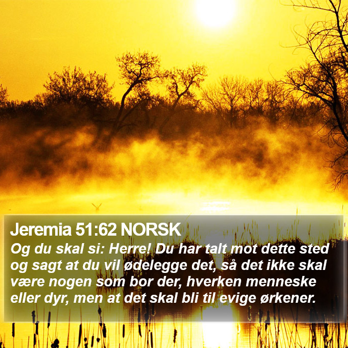 Jeremia 51:62 NORSK Bible Study