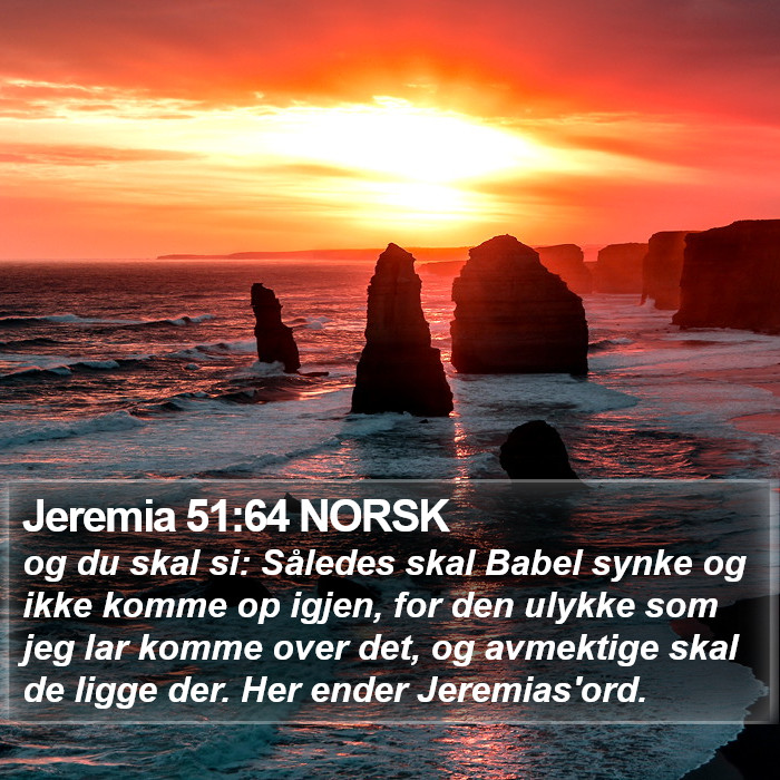 Jeremia 51:64 NORSK Bible Study