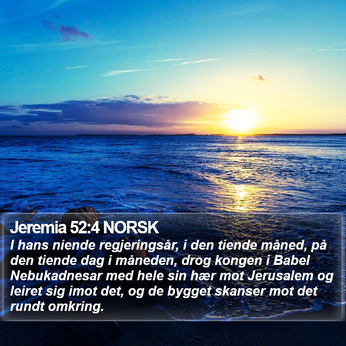 Jeremia 52:4 NORSK Bible Study