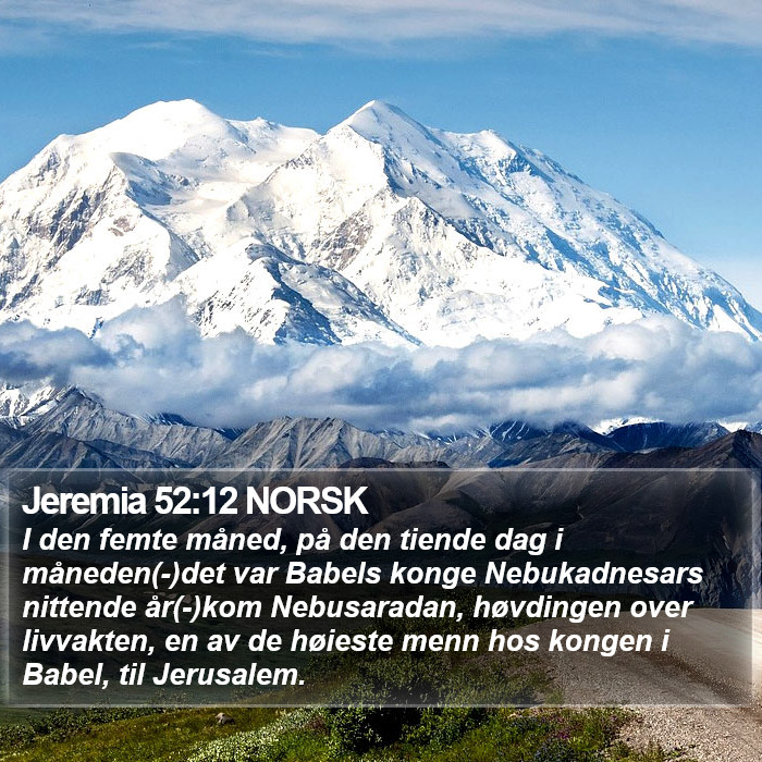 Jeremia 52:12 NORSK Bible Study