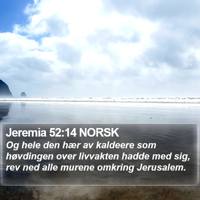 Jeremia 52:14 NORSK Bible Study