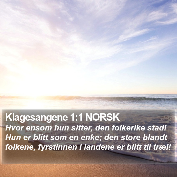 Klagesangene 1:1 NORSK Bible Study