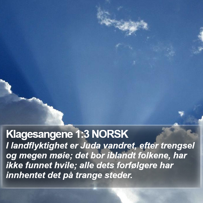 Klagesangene 1:3 NORSK Bible Study