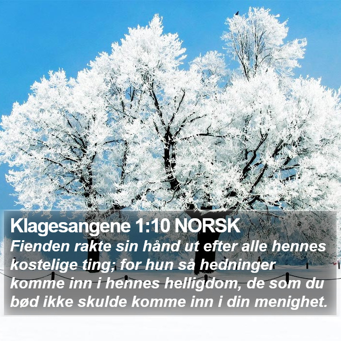 Klagesangene 1:10 NORSK Bible Study