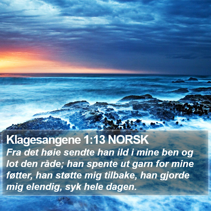 Klagesangene 1:13 NORSK Bible Study