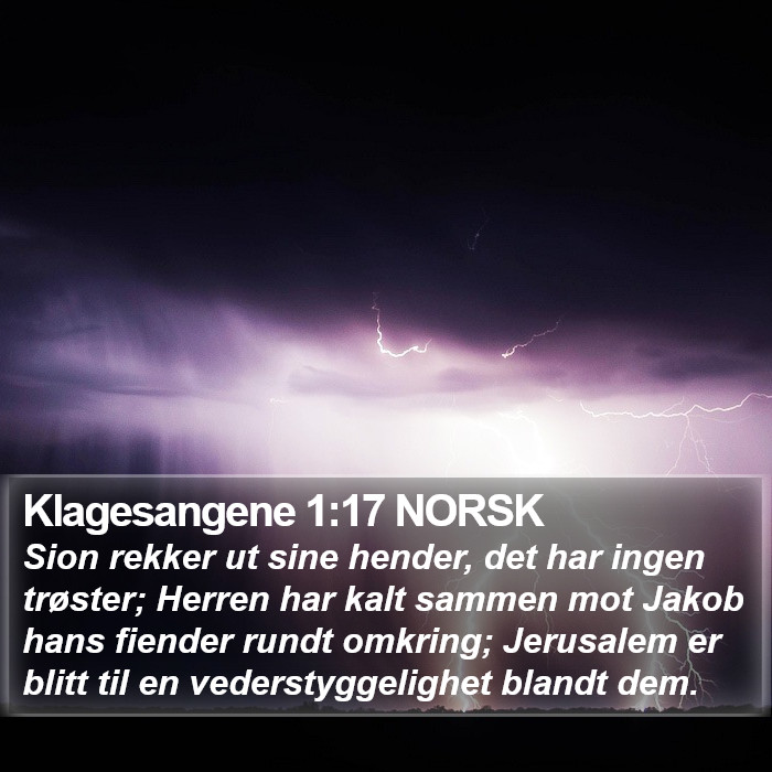 Klagesangene 1:17 NORSK Bible Study