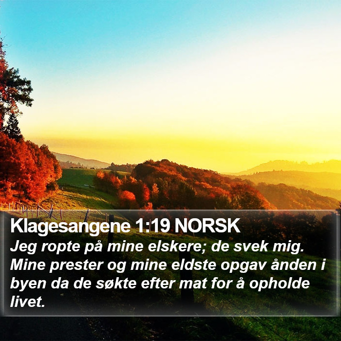 Klagesangene 1:19 NORSK Bible Study