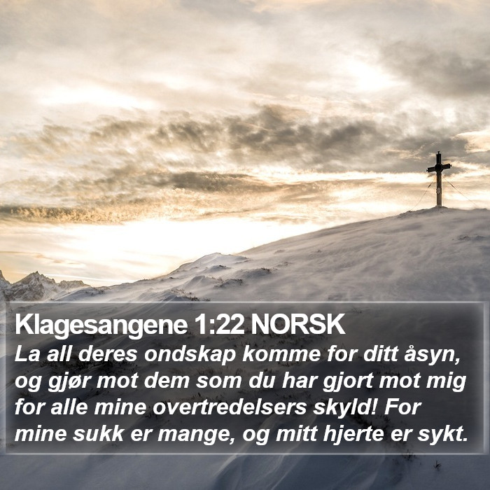 Klagesangene 1:22 NORSK Bible Study