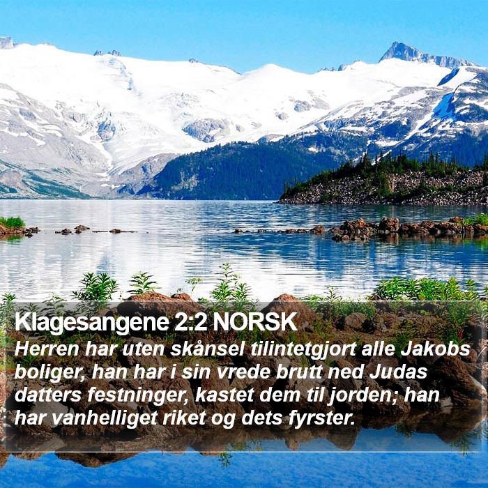 Klagesangene 2:2 NORSK Bible Study