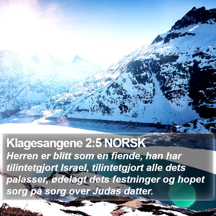 Klagesangene 2:5 NORSK Bible Study