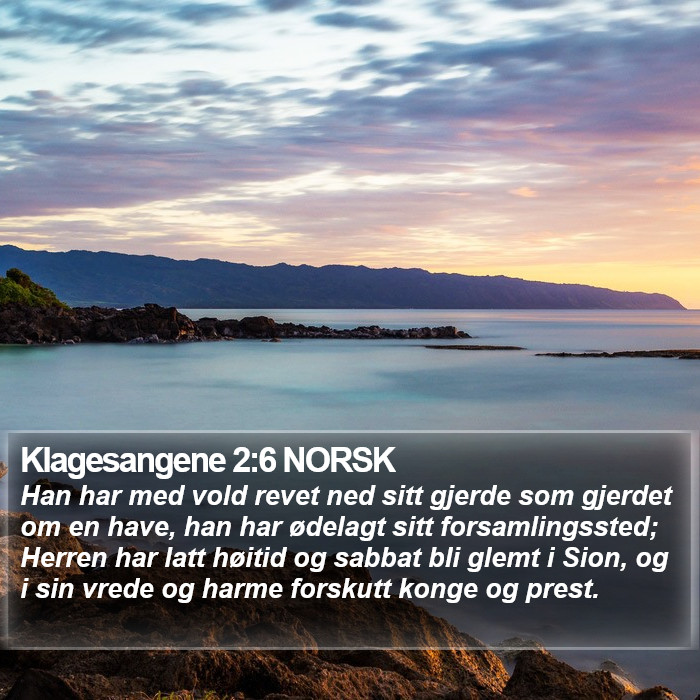 Klagesangene 2:6 NORSK Bible Study