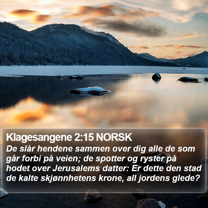 Klagesangene 2:15 NORSK Bible Study