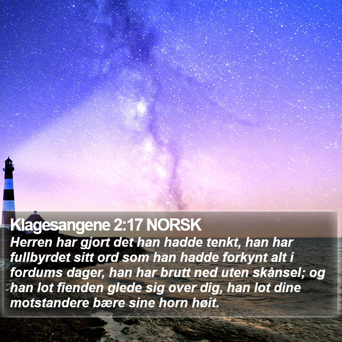 Klagesangene 2:17 NORSK Bible Study