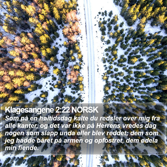 Klagesangene 2:22 NORSK Bible Study