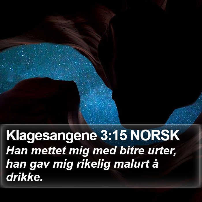 Klagesangene 3:15 NORSK Bible Study