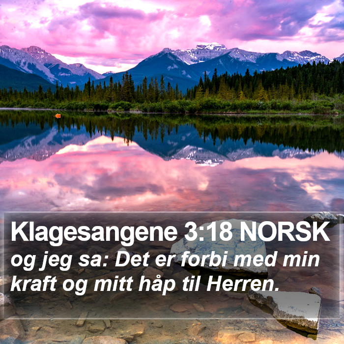 Klagesangene 3:18 NORSK Bible Study