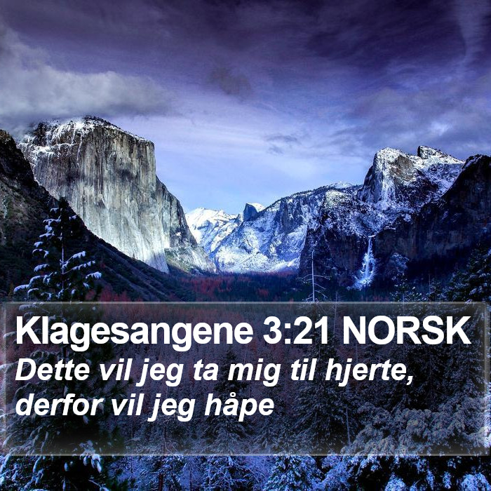 Klagesangene 3:21 NORSK Bible Study
