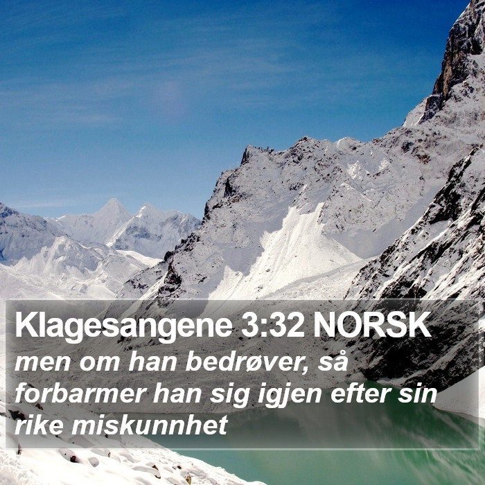 Klagesangene 3:32 NORSK Bible Study
