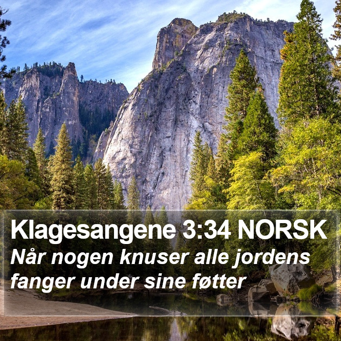 Klagesangene 3:34 NORSK Bible Study