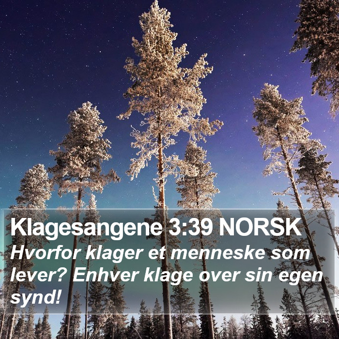 Klagesangene 3:39 NORSK Bible Study