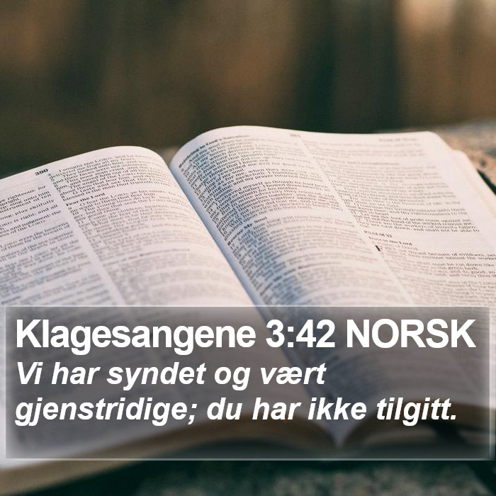 Klagesangene 3:42 NORSK Bible Study