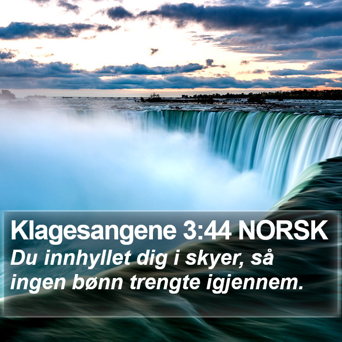 Klagesangene 3:44 NORSK Bible Study
