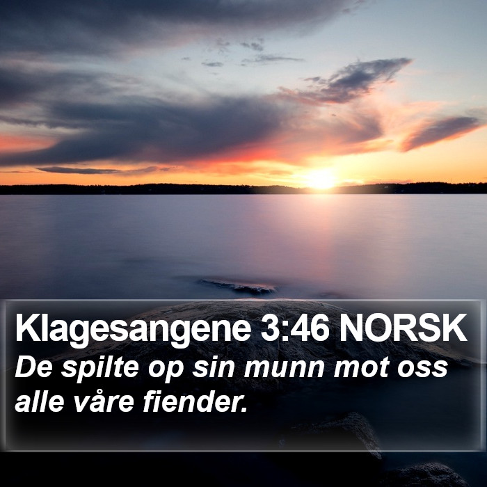 Klagesangene 3:46 NORSK Bible Study