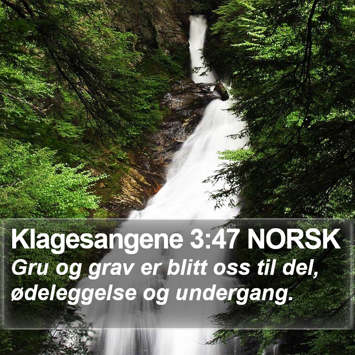 Klagesangene 3:47 NORSK Bible Study