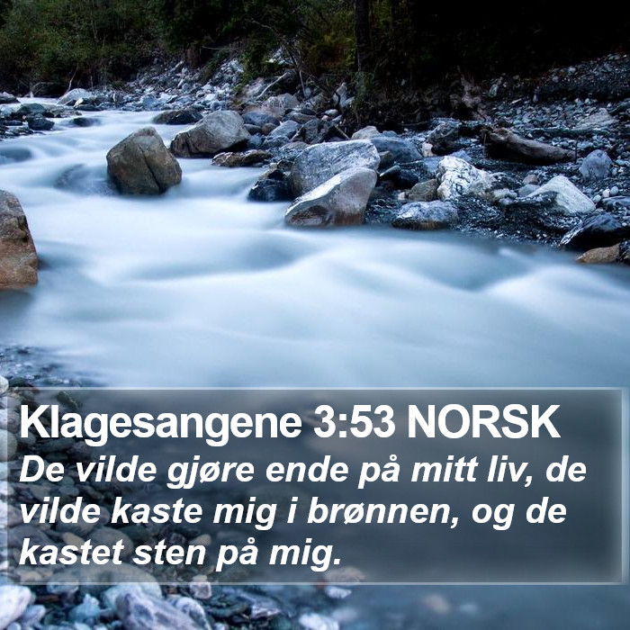 Klagesangene 3:53 NORSK Bible Study