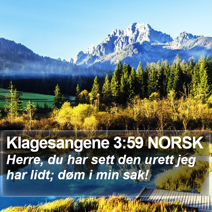 Klagesangene 3:59 NORSK Bible Study