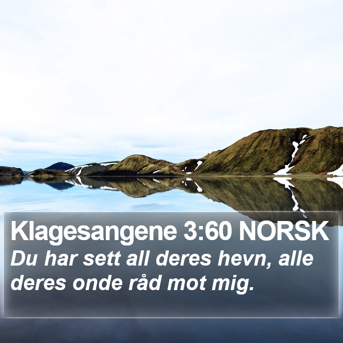 Klagesangene 3:60 NORSK Bible Study