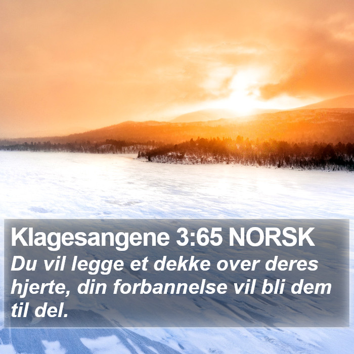Klagesangene 3:65 NORSK Bible Study