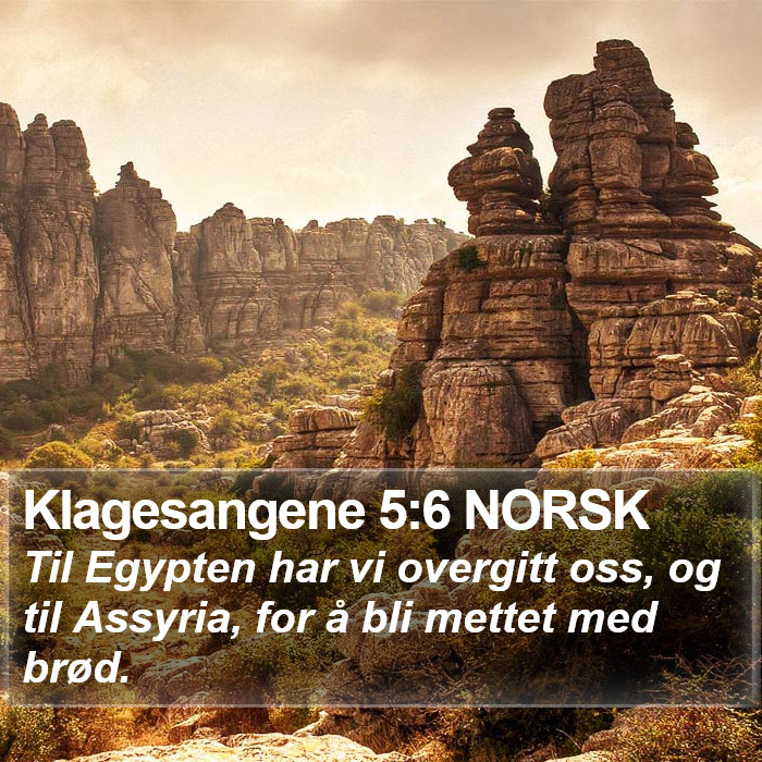 Klagesangene 5:6 NORSK Bible Study