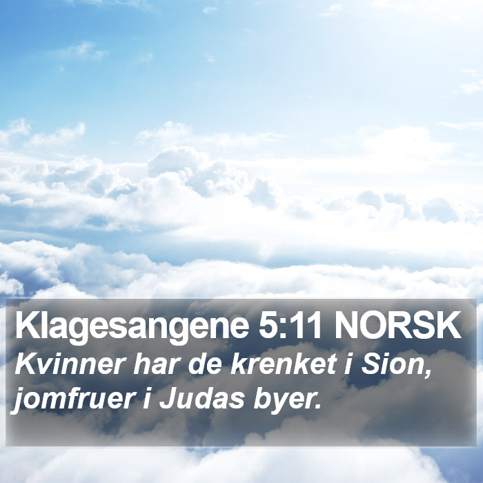 Klagesangene 5:11 NORSK Bible Study